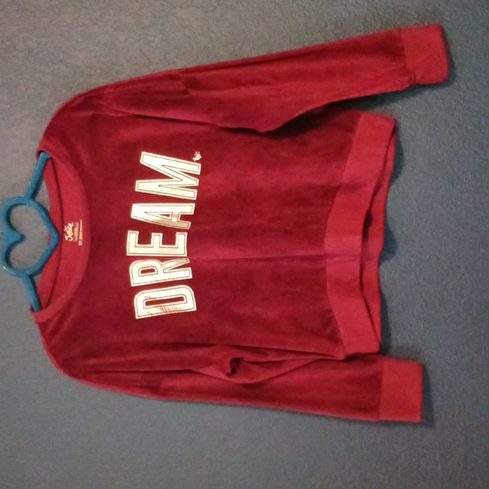 Justice velvet sweatshirt